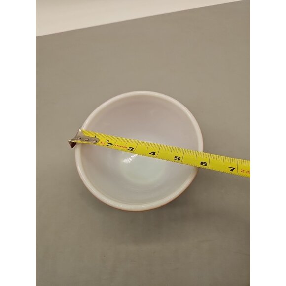 Vintage PYREX 401 FLAMEGLO Burnt Orange Ombre Mixing Bowl 1 1/2 PT Made in USA - Picture 3 of 6